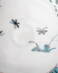 5-inch plate with ink-filled treasures and flowers and birds pattern
