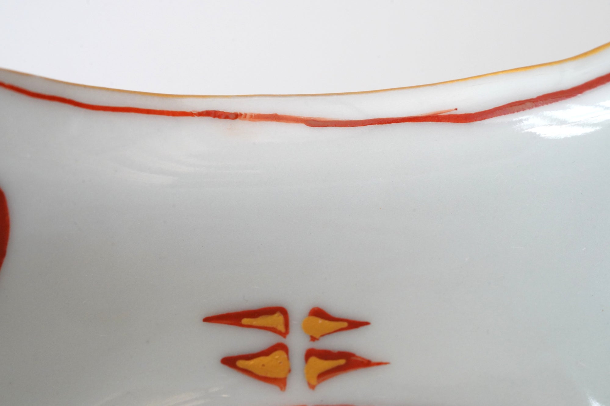 【新道工房】雲母金呉須赤絵船形向付