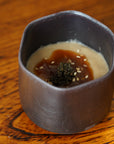 【Rui Mitoh】Ao-Karatsu round flower-shaped small plate