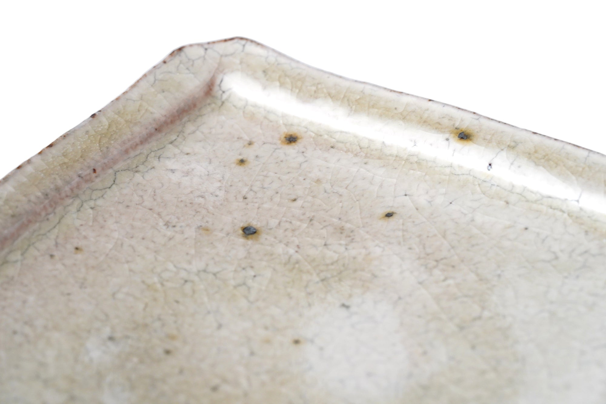 【杉本太郎】5.5寸角皿 白