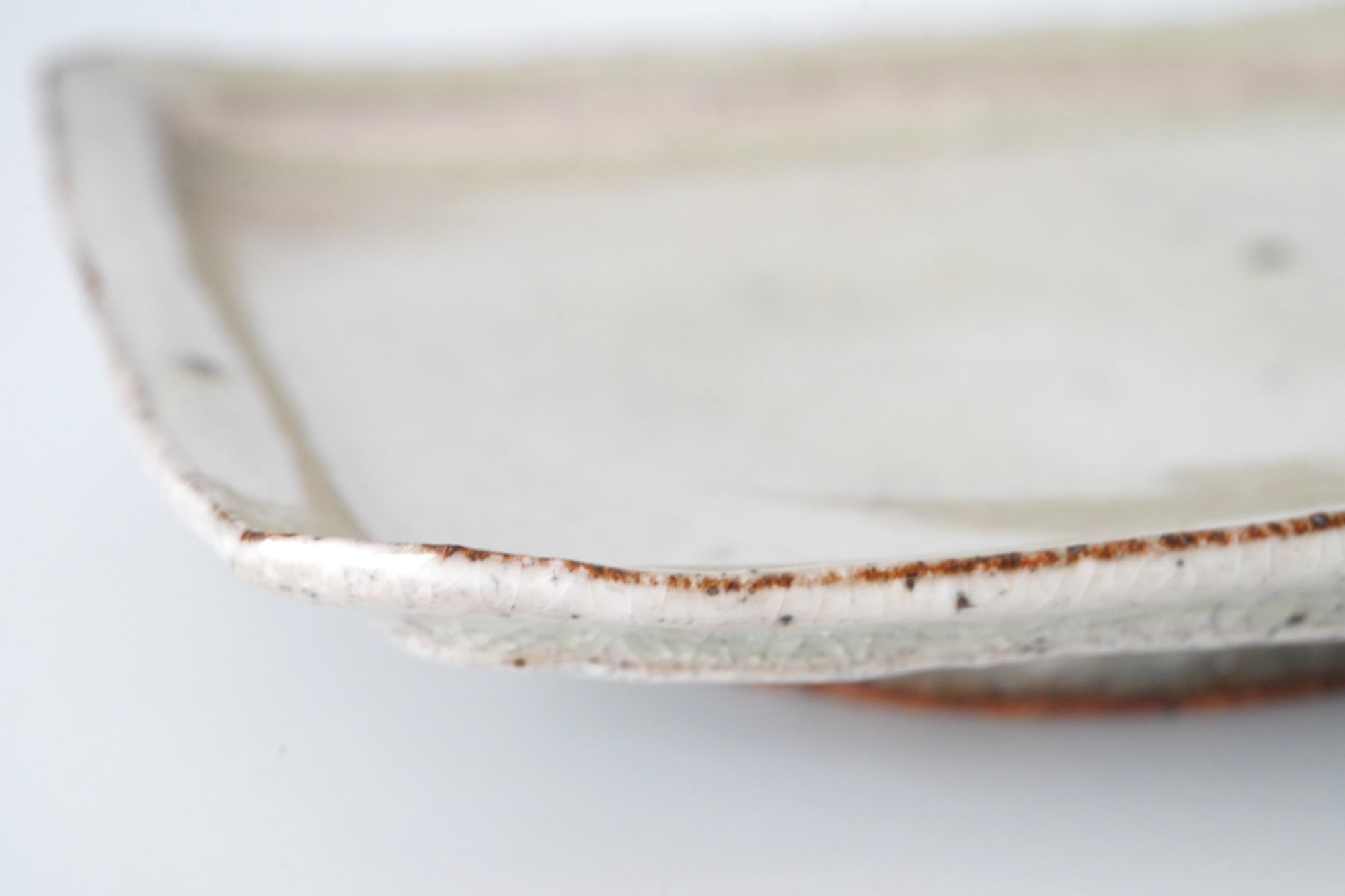 【杉本太郎】5.5寸角皿 白