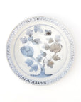 【文祥窯】染付草木5寸リム皿