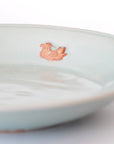 【海老ヶ瀬保】青瓷干菓子型鴛六寸皿
