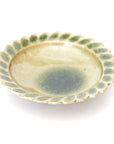 【Shuichi Okamoto】Ao-Karatsu flower designed small plate