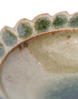 【Shuichi Okamoto】Ao-Karatsu flower designed small plate