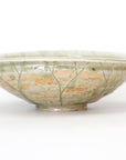 【Shuichi Okamoto】Ao-Karatsu flowered patterned big bowl