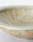 【Shuichi Okamoto】Ao-Karatsu flowered patterned big bowl