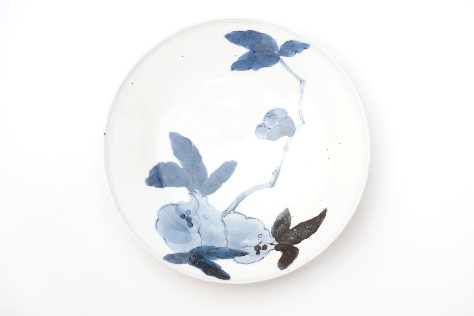 【文祥窯】染付ザクロ20㎝丸皿