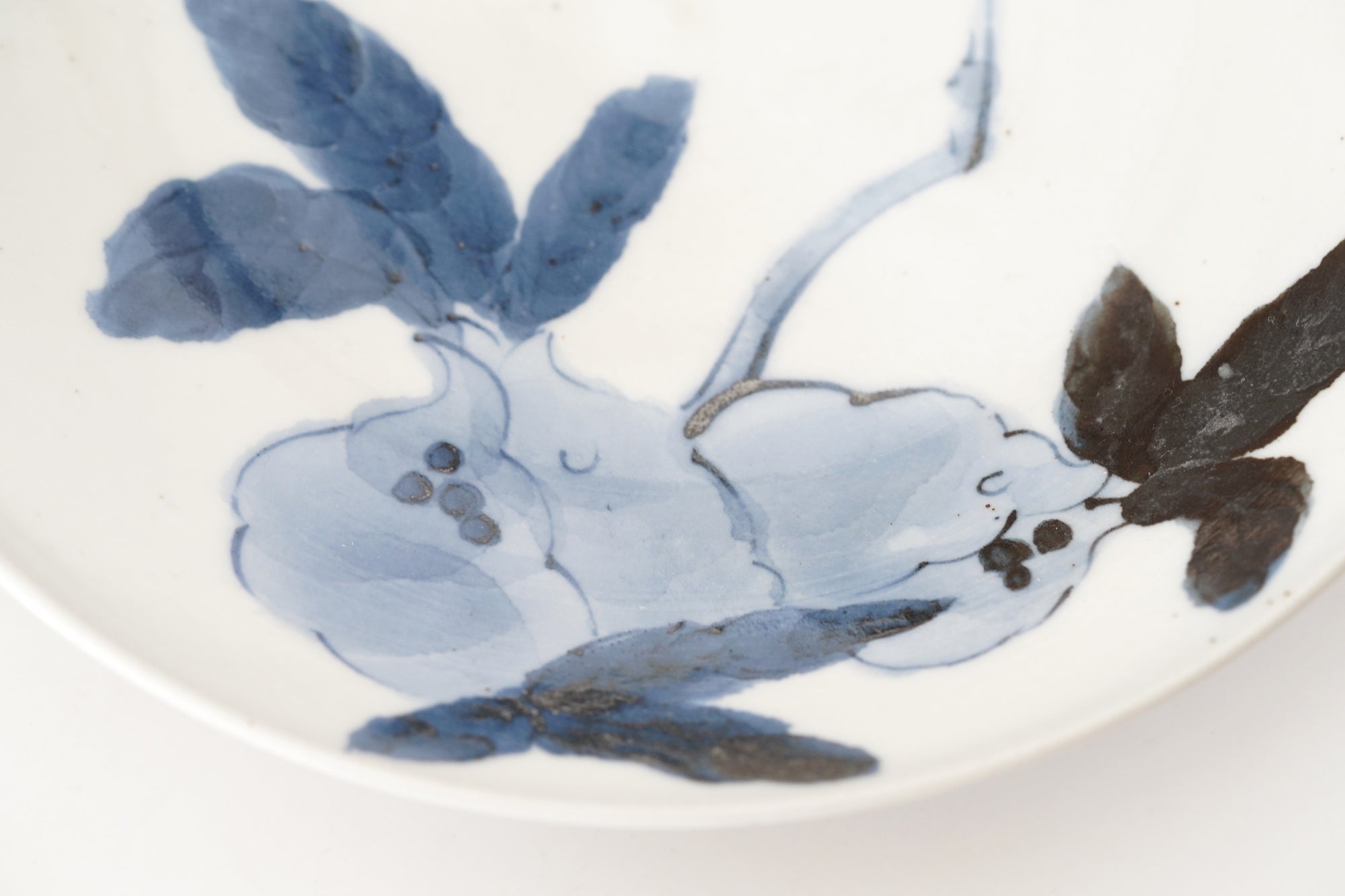 【文祥窯】染付ザクロ20㎝丸皿