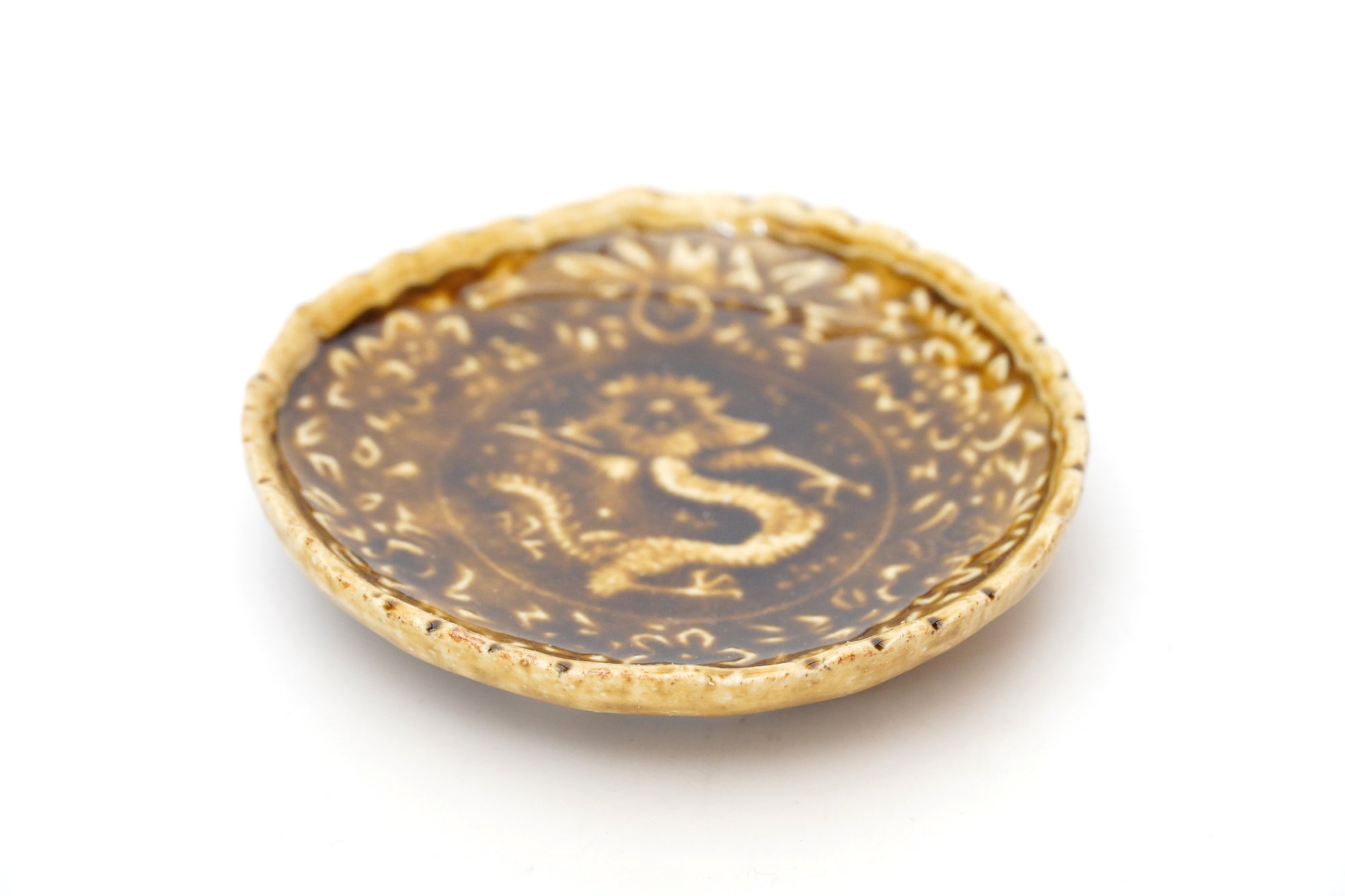 织部龙 4 英寸盘子