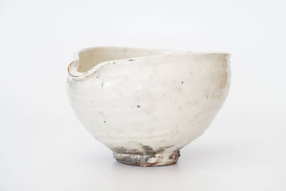 辻村塊】粉引片口 大 – うつわ御結