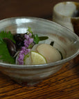 【Hideki Yamamoto】Glass glazed morning glory shaped bowl Small