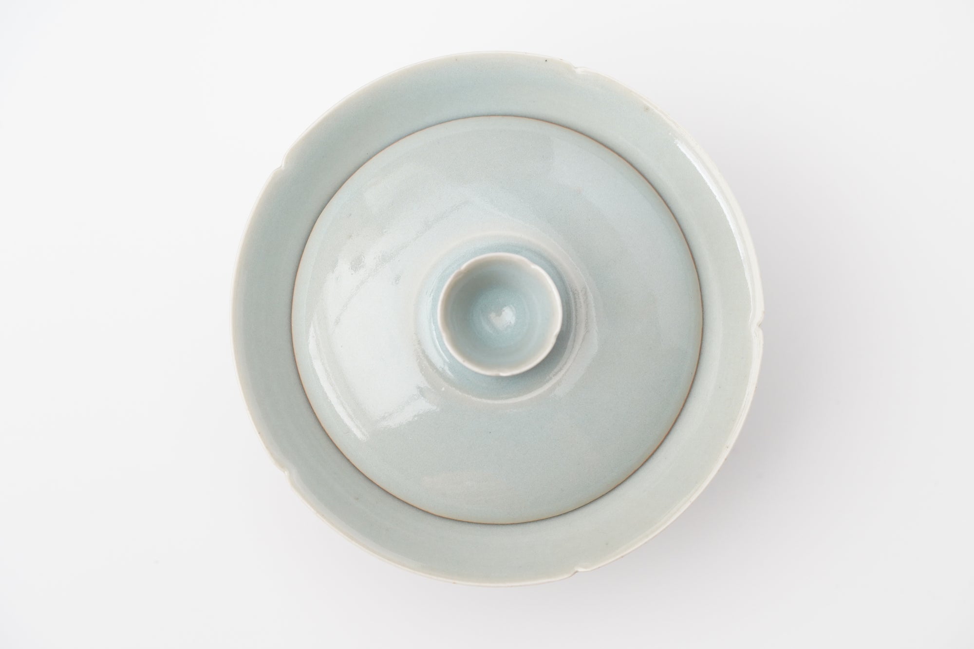 【木山卓】粉青瓷脊花盖碗