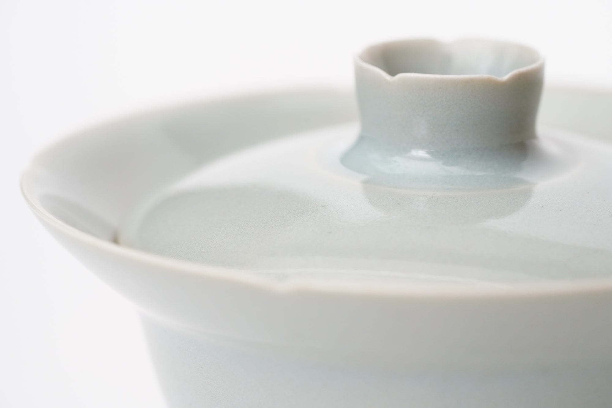 【木山卓】粉青瓷脊花盖碗