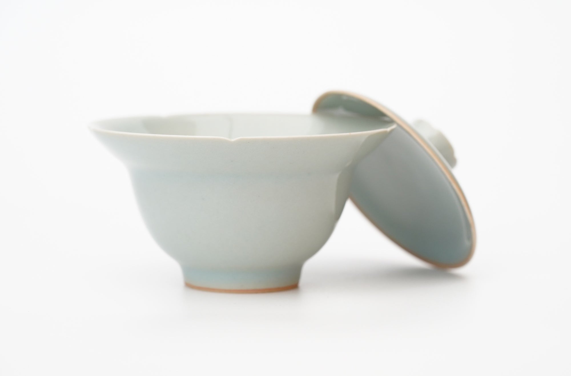 【木山卓】粉青瓷脊花盖碗