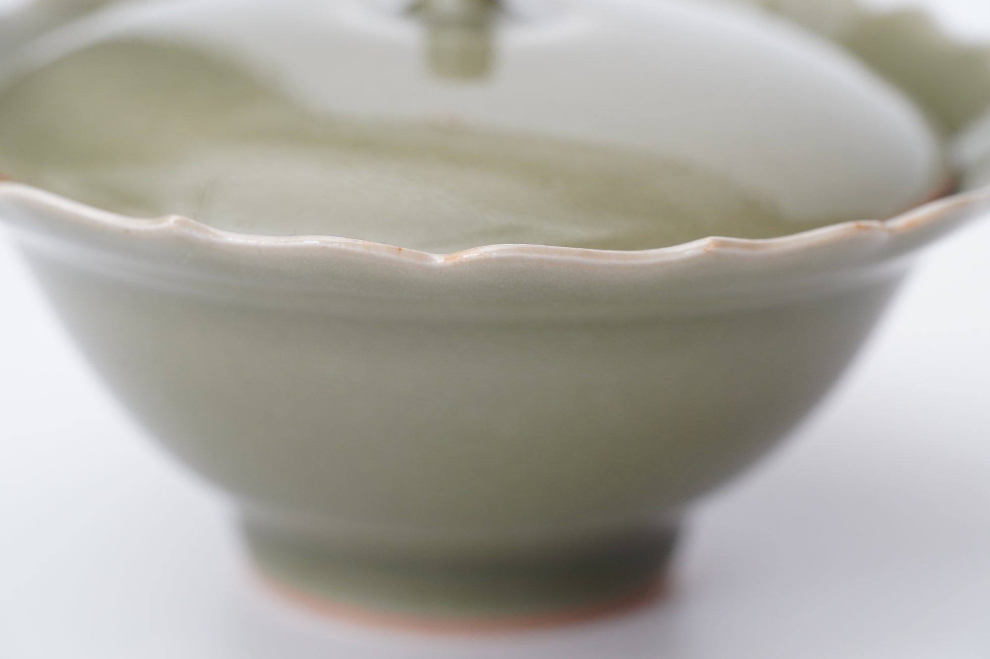 【木山卓】粉青瓷脊花盖碗