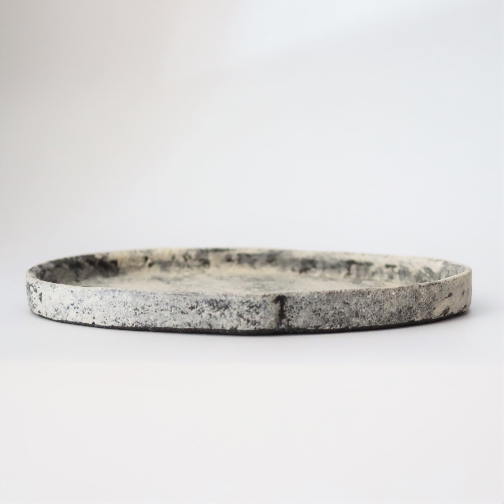 【梶原妙子】オーバル皿 20×12cm 粉打(黒)