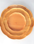 【Aizawa wood crafts】KITO Zelkova flower shaped tray