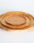 【Aizawa wood crafts】KITO Zelkova flower shaped tray