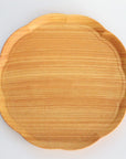 【Aizawa wood crafts】KITO Zelkova flower shaped tray