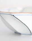 twisted small bowl with twisted blue lines