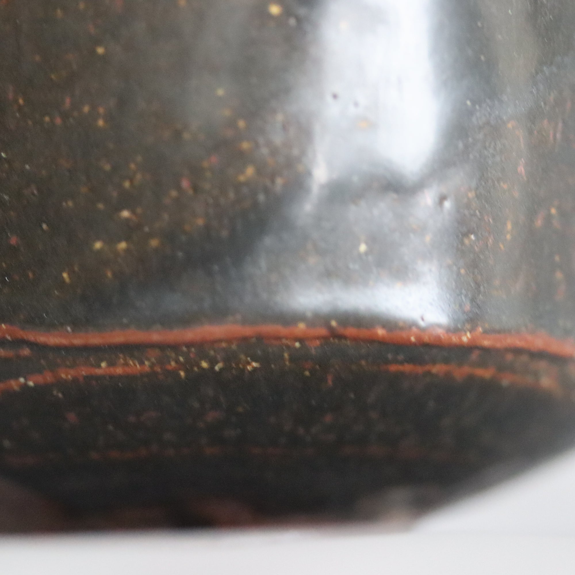 【光藤佐】黑釉四方钵5寸