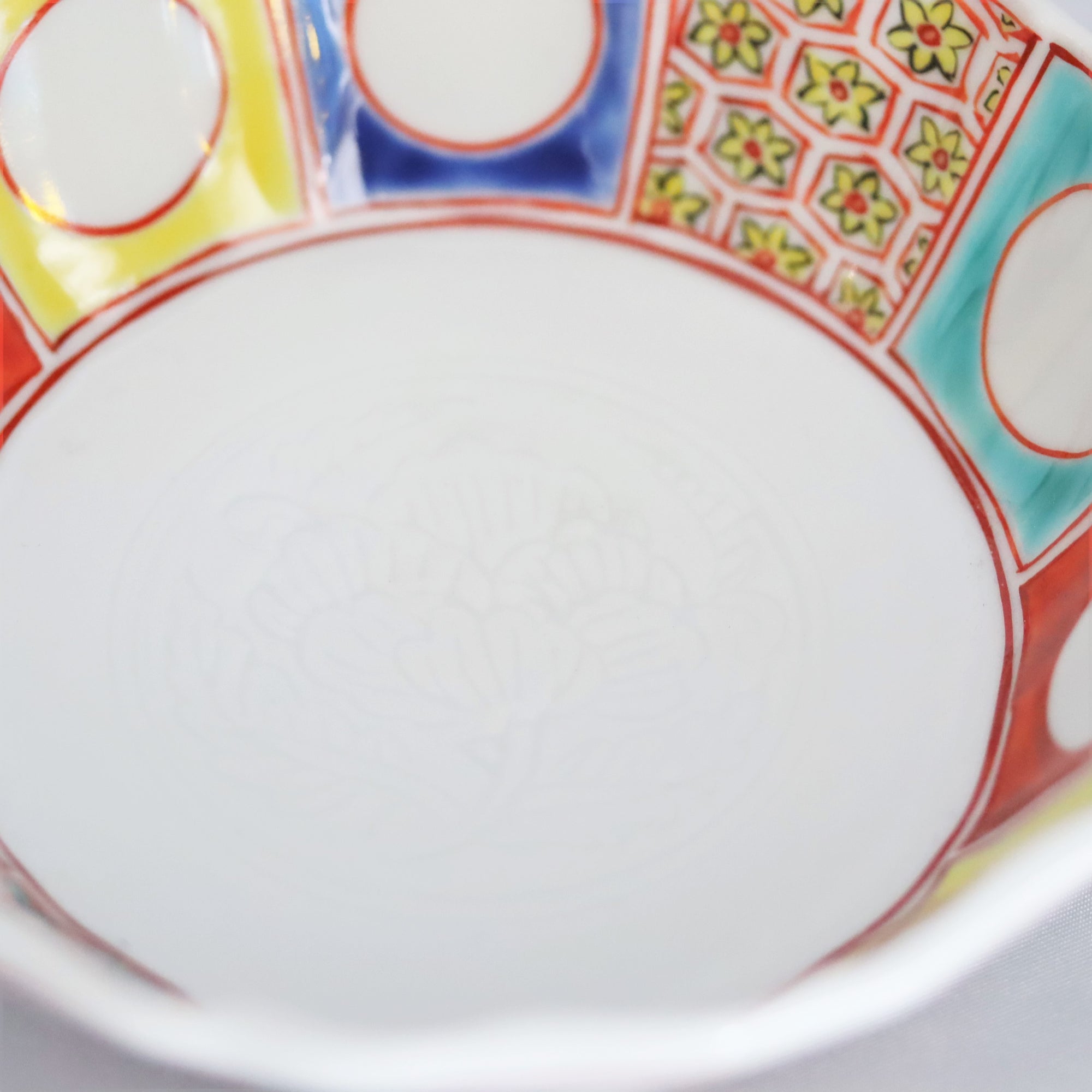 colored circle patterned round flower-shaped Mukou-zuke