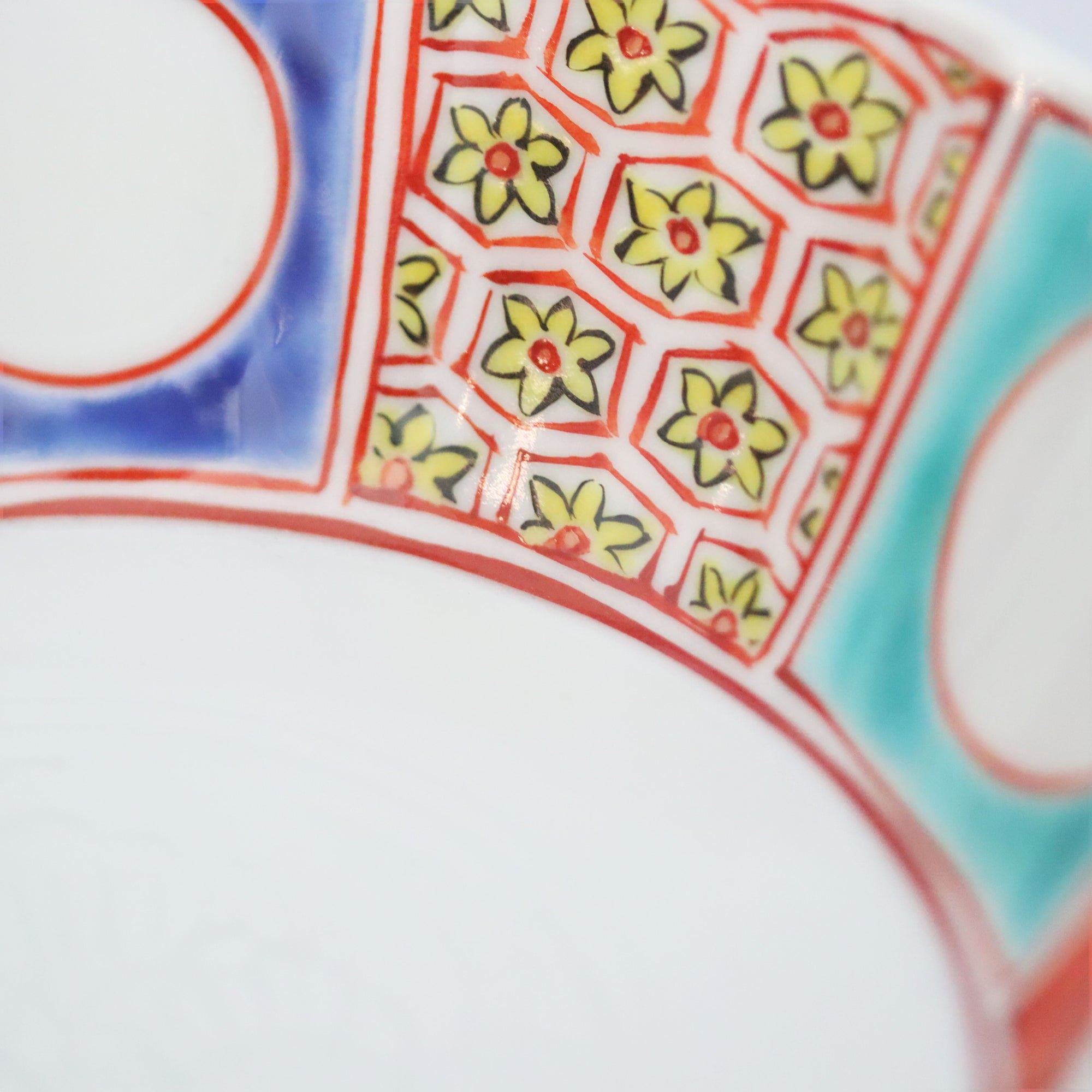 colored circle patterned round flower-shaped Mukou-zuke
