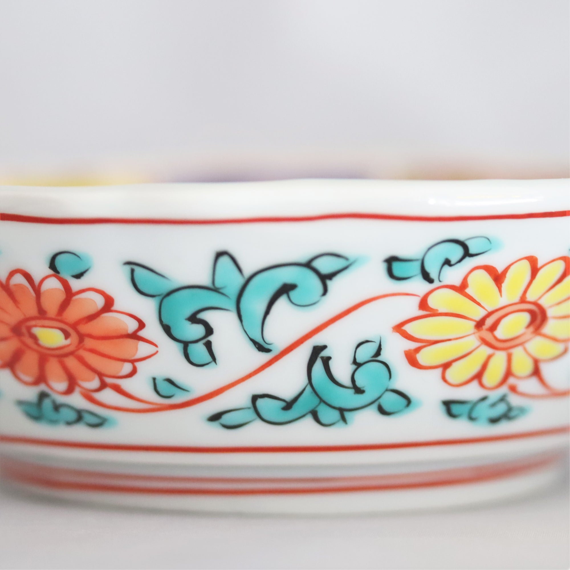 colored circle patterned round flower-shaped Mukou-zuke