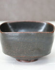 【Tasuku Mitsufuji】Black glazed squared bowl 5sunPlace of production:Hyogo prefecture Size: