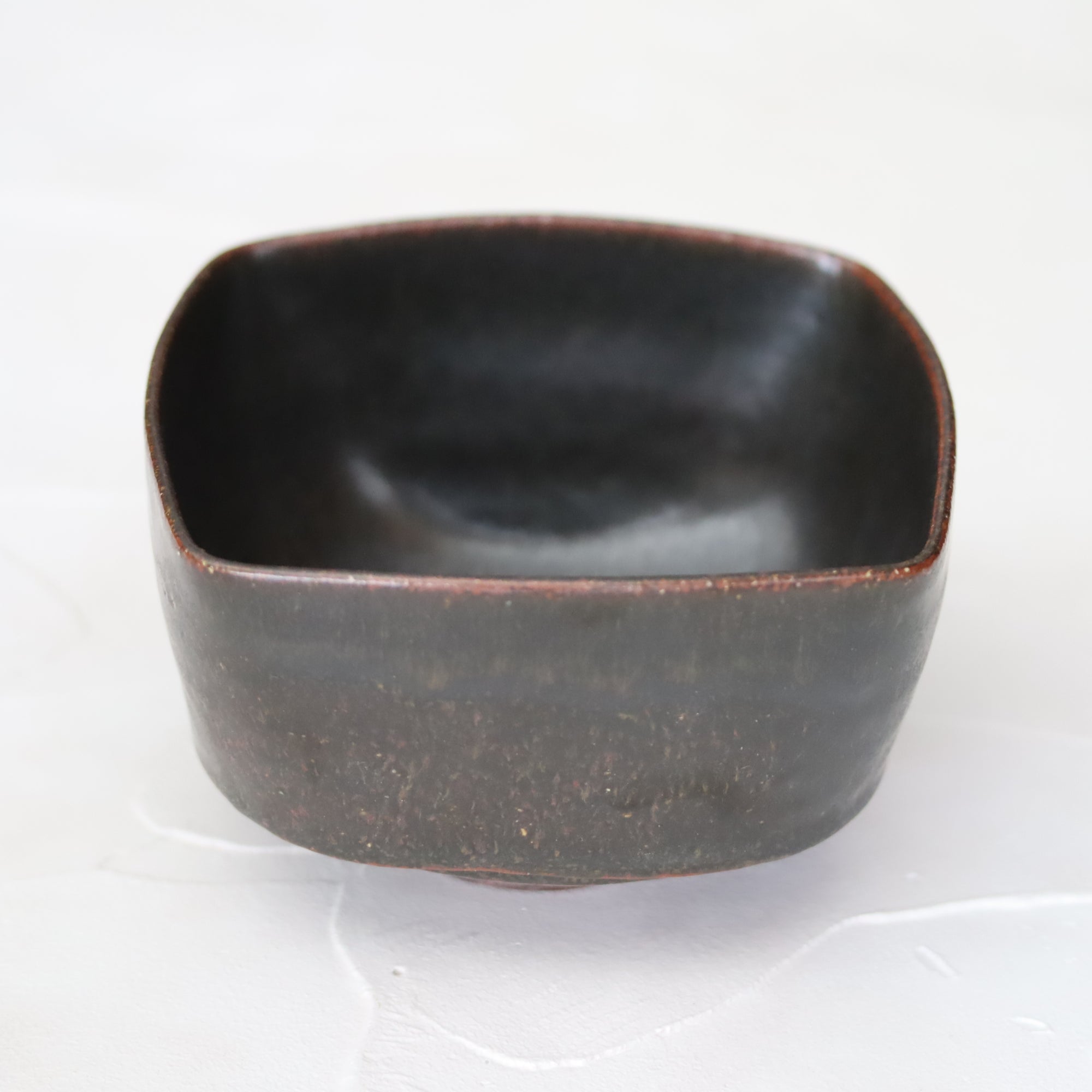 【光藤佐】黑釉四方钵5寸