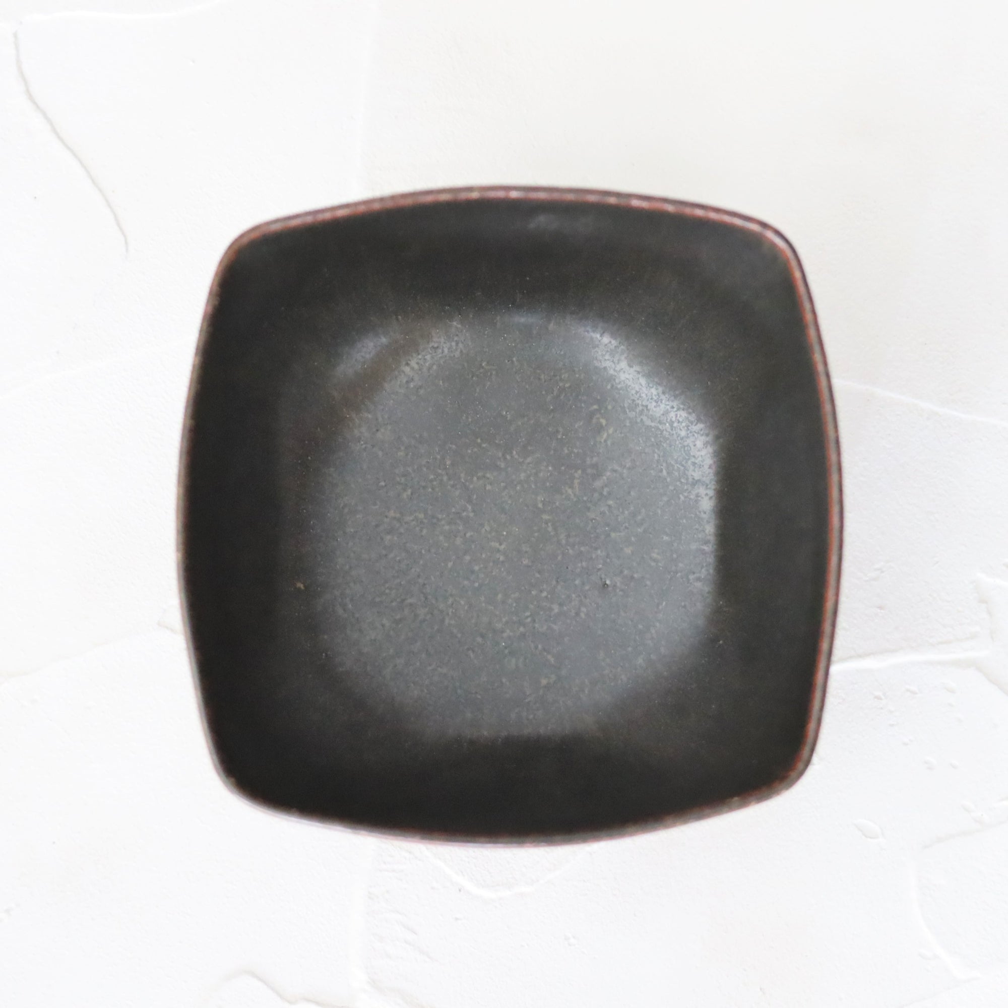【光藤佐】黑釉四方钵5寸