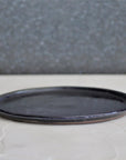【Aki Matsuo】blue glazed 7sun plate