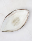 【Hideki Yamamoto】Glass glazed leaf-shaped Hakeme plate