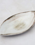 【Hideki Yamamoto】Glass glazed leaf-shaped Hakeme plate