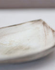 【Hideki Yamamoto】Glass glazed leaf-shaped Hakeme plate