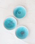 turquoise round small plate