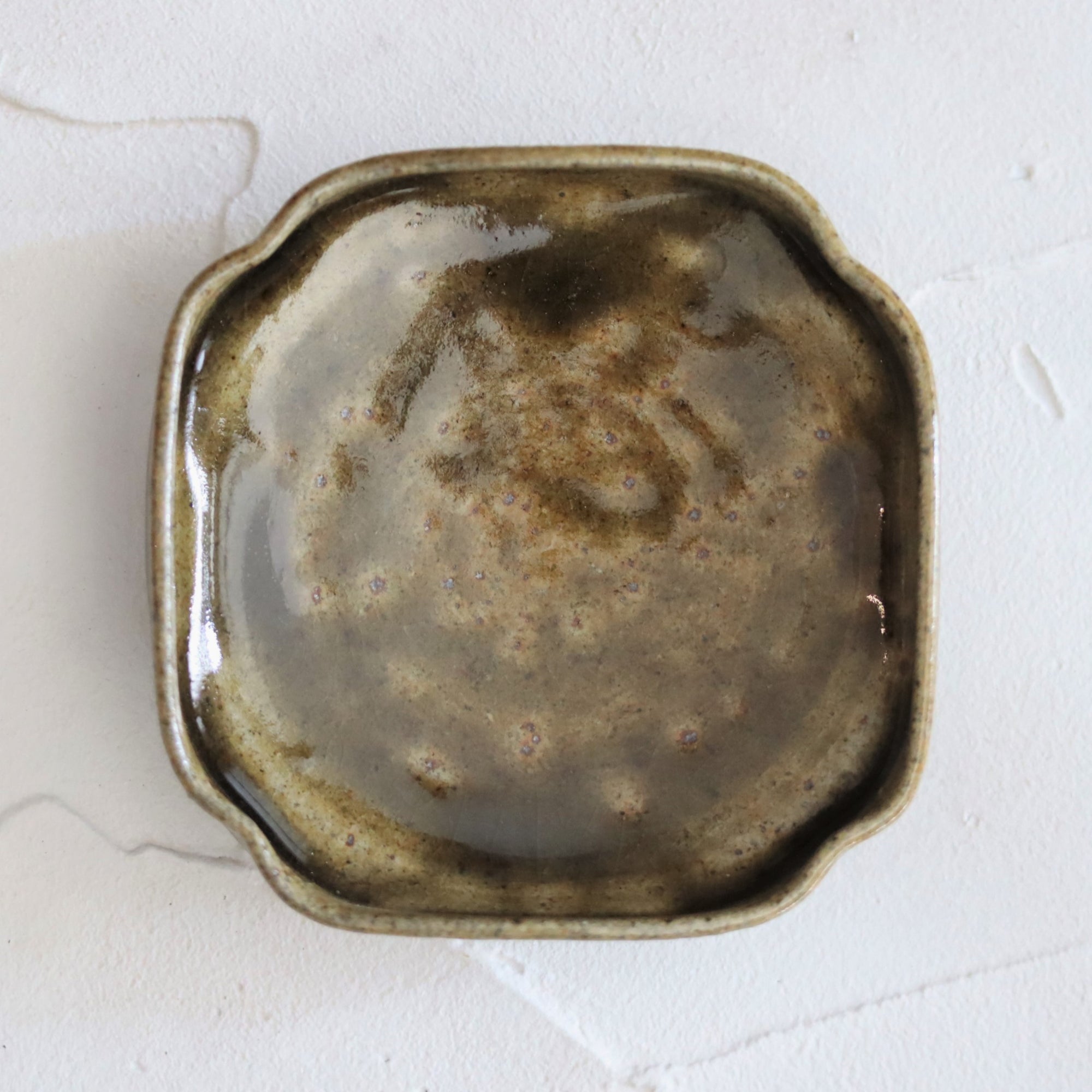 【Gason Toogawa】Ao-Karatsu squared plate