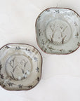 【Sakurei Okamoto】E-Garatsu squared green patterned plate
