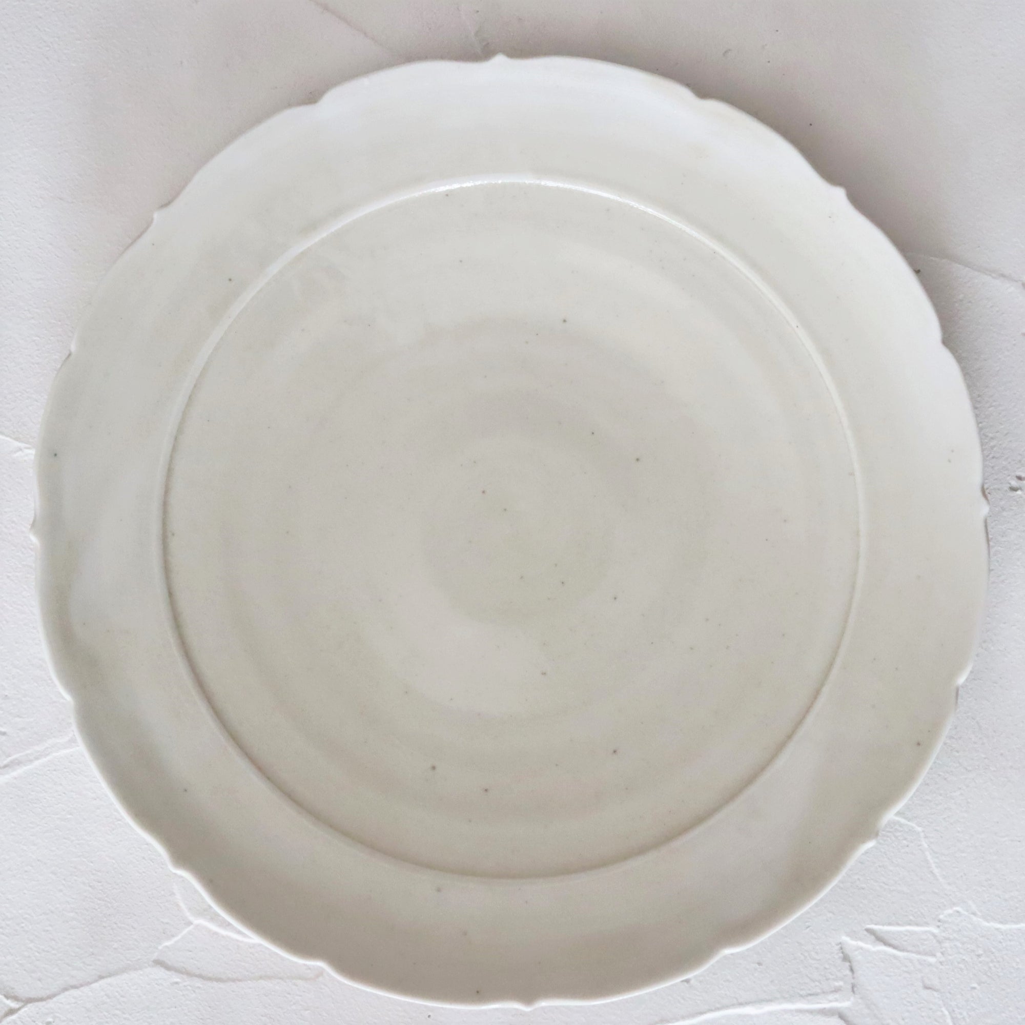 【竹下勉】青花瓷脊花盘8寸