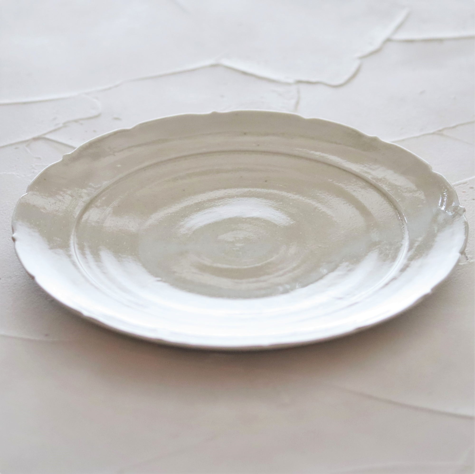 【竹下勉】青花瓷脊花盘8寸