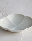 【Tsutomu Takeshita】white celadon porcelain Japanese quince shaped small bowl