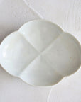 【Tsutomu Takeshita】white celadon porcelain Japanese quince shaped small bowl