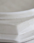 【Tsutomu Takeshita】white celadon porcelain octagonal plate 7sun