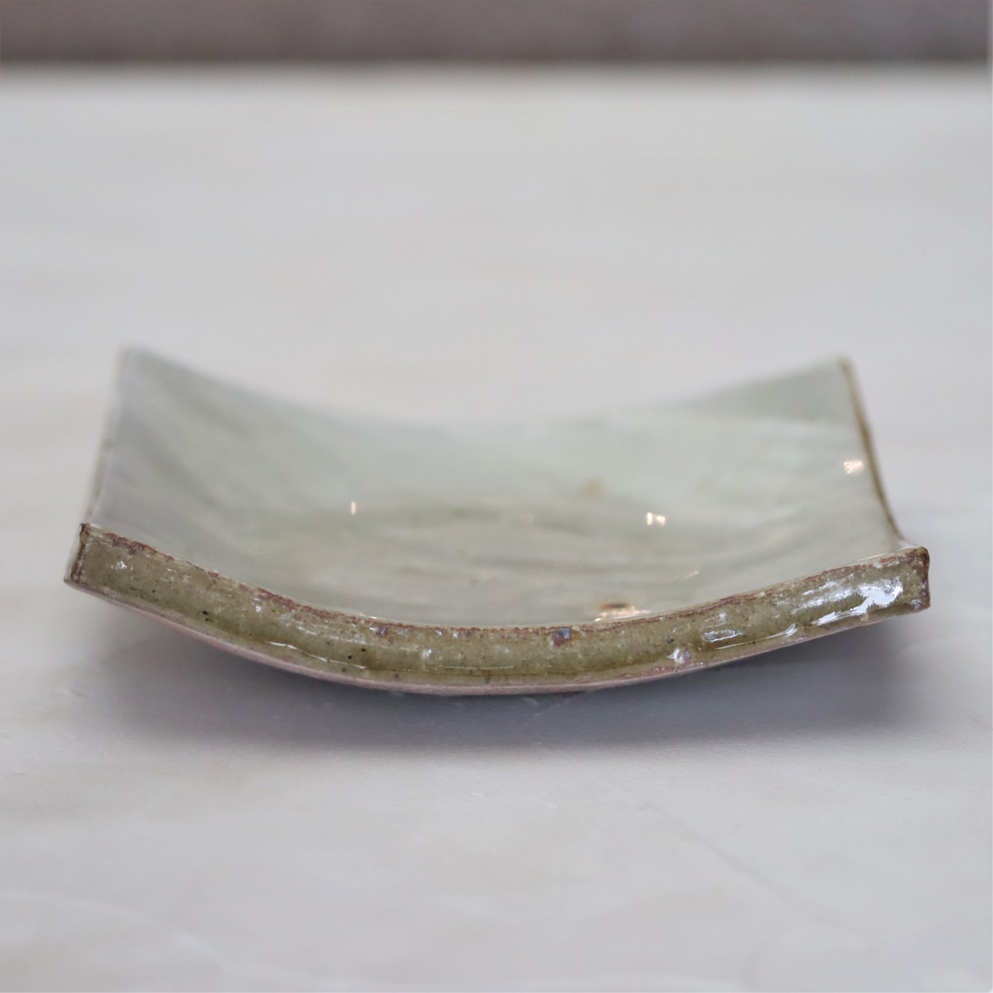 【Tomohiro Suzuki】Glass glazed squared plate