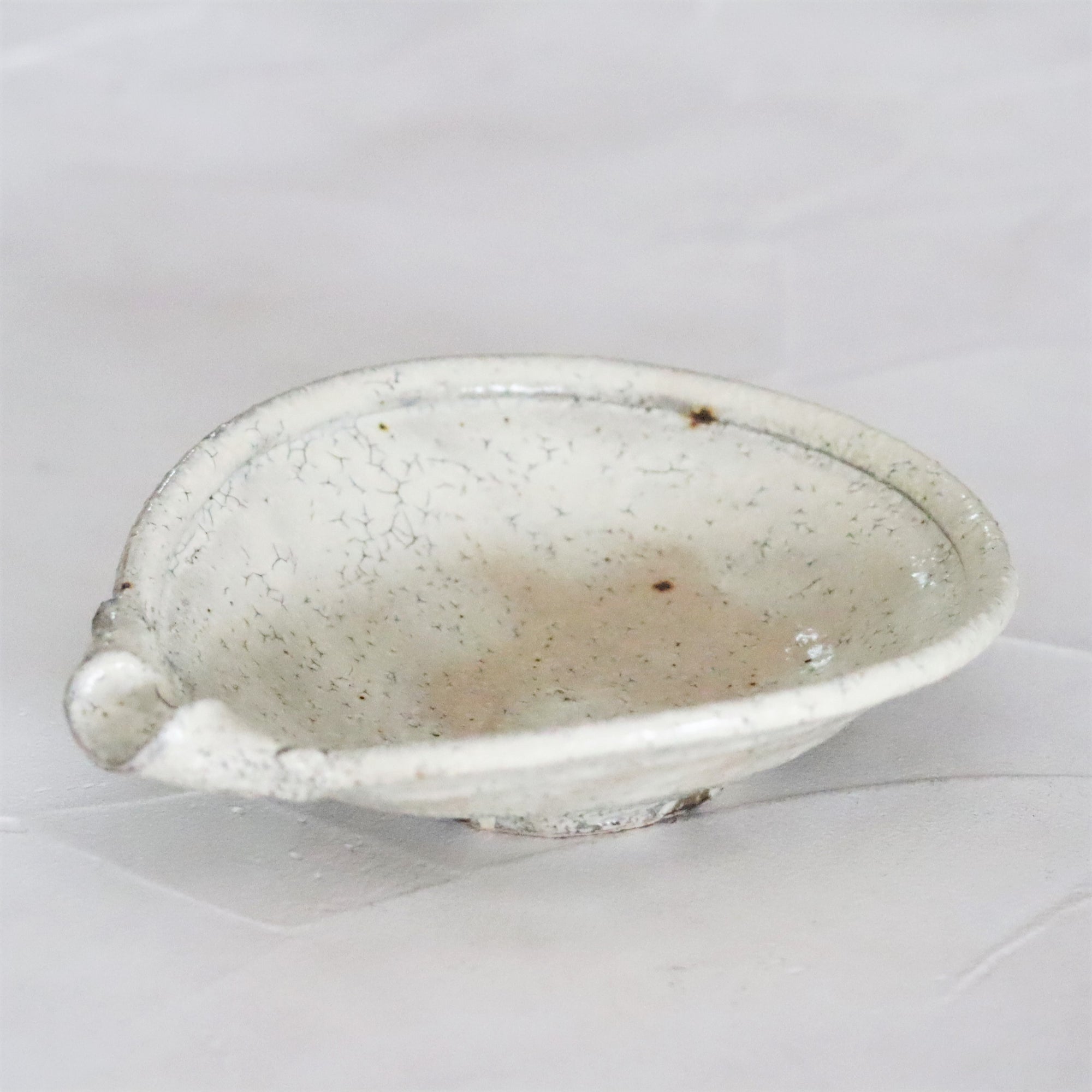 【Kazuhiko Kudo】Yellow Kohiki flat katakuchi small bowl