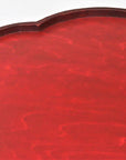 Shaku 2 flower tray vermilion lacquer