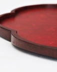 Shaku 2 flower tray vermilion lacquer