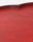 Shaku 2 flower tray vermilion lacquer