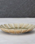 【雪ノ浦裕一】琥珀釉菊花皿